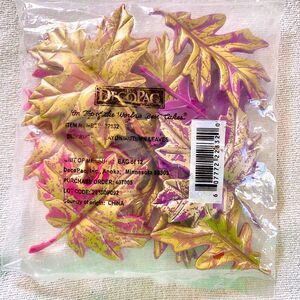 DecoPac Autumn Leaves Layon Cake Toppers Decoration Fall Thanksgiving 12 Count